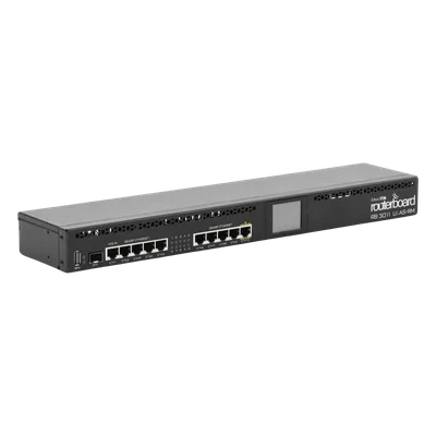 RouterBoard, CPU 2 Núcleos, 10 Puertos Gigabit Ethernet, 1 Puerto SFP, 1 GB Memoria, Licencia Nivel 5, Montaje Rack