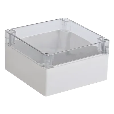 Gabinete Plástico para Exterior / IP65 / IK07 / 160 x 160 x 90 mm / Tapa Transparente / ABS 3 mm / -20 a 60 °C