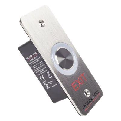 Botón de salida táctil / Temporizador 1-60 s / LED RGB configurable / IP65 / 24 VCC / Acero inoxidable