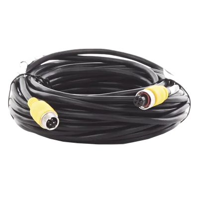 Cable Extensor Vehicular / 11 m (36.1 ft) / Conector Aviación / Video Audio Alimentación / Analógico y AHD / 5.5 mm Diámetro