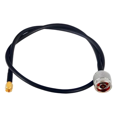 Jumper de 60 cm con Cable RG-58U-SYS, Conectores N Macho a SMA Macho Inverso.