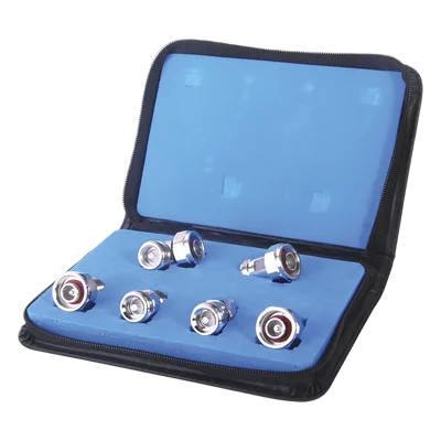 Kit de Adaptadores de Bajo PIM / MINI DIN 4.1-9.5 a N / 6 Piezas / Hasta 7.5 GHz / VSWR 1.20:1