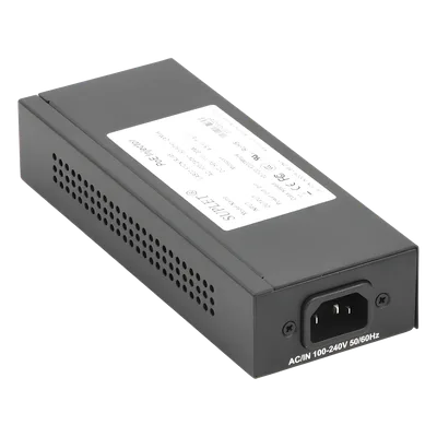 Inyector PoE / 56 Vcc / 30 Watts / Para Domos PTZ / 802.3af/at / 110-240 Vca / Endspan y Midspan