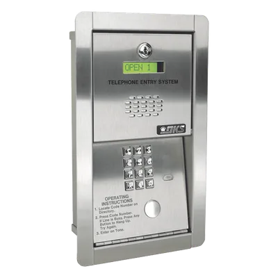 Audioportero telefónico / 600 números / Control 2 puertas / Empotrable / Marcación 16 dígitos / Línea digital o analógica / 16 VAC / 250 mA