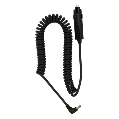 Adaptador de corriente vehicular / 12-24 Vcc / 15 Vdc 1.0A / Cable espiral retractil / Fusible reemplazable