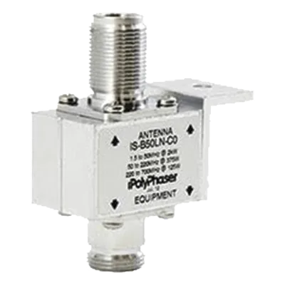 Protector Coaxial RF / 10-1000 MHz / 50 Ω / N Hembra / Bloqueo DC / 20 kA / Mampara