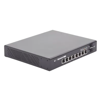 Switch EdgeMAX Administrable de 8 Puertos Gigabit con PoE+/PoE Pasivo 24V + 2 Puertos SFP, 150 W