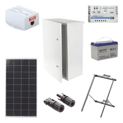 Kit Solar de 14 W con PoE Pasivo 24 Vcc para un radio de Ubiquiti airMAX o Cambium ePMP