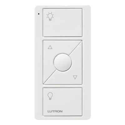 Control remoto Pico / 3 botones con subir/bajar y favorito / RF 431-437 MHz / alcance 9 m entre muros / batería CR2032 10 años / Caseta, RadioRA 2, HomeWorks QS