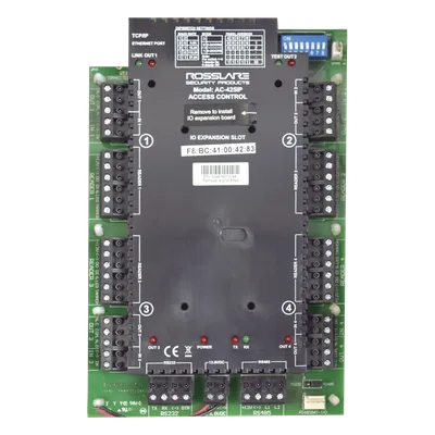 Controladora de acceso / 4 lectoras expandible a 8 / 30,000 usuarios / RS-485 y TCP/IP / 4 relés / Antipassback