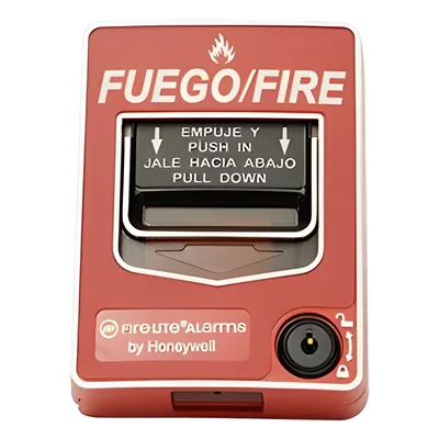 Estación Manual de Alarma Contra Incendio / Doble Acción / Rotulado Bilingüe FIRE/FUEGO / Reset con Llave / Carcasa de Policarbonato