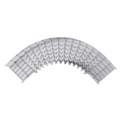 Curva Pre-Fabricada Horizontal / 90° / 54 mm Peralte / 50 mm Ancho / Electro Zinc 15-20 micras
