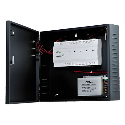Controlador de Acceso / 2 Puertas / 20,000 Huellas / 30,000 Tarjetas / TCP/IP / Wiegand / Gabinete Metálico con Fuente 12V/5A
