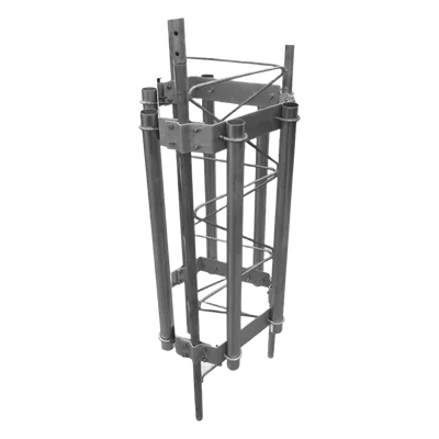 Herraje para antenas sectoriales / 6 posiciones 60° / Mástil 2' cal.18 / 100 cm / 3.28 ft / Galvanizado en caliente / Compatible STZ45G