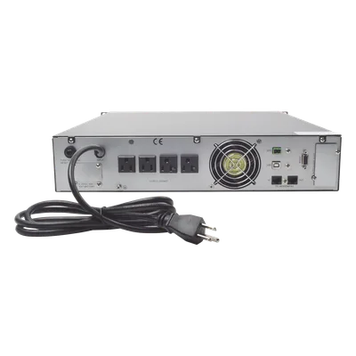 UPS de 1000VA/900W / Topología On-Line Doble Conversión / Entrada y Salida de 120 Vca / Clavija de Entrada NEMA 5-15P / Pantalla LCD Configurable /Formato Rack/Torre