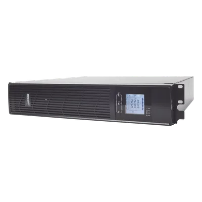 UPS de 1000VA/900W / Topología On-Line Doble Conversión / Entrada y Salida de 120 Vca / Clavija de Entrada NEMA 5-15P / Pantalla LCD Configurable /Formato Rack/Torre