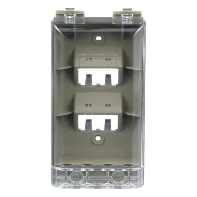 Placa de Pared Vertical / IP56 / 4 Puertos Mini-Com / Policarbonato / 5.69 x 3.07 x 2.19 in