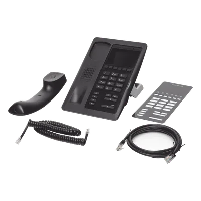 Teléfono IP para Hotelería / 6 Teclas Programables Hotline / PoE 802.3af / 2 Puertos Ethernet 10/100 Mbps / VxWorks / Sin Pantalla