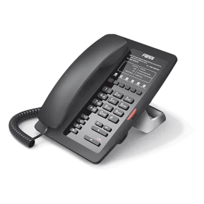Teléfono IP para Hotelería / 6 Teclas Programables Hotline / PoE 802.3af / 2 Puertos Ethernet 10/100 Mbps / VxWorks / Sin Pantalla