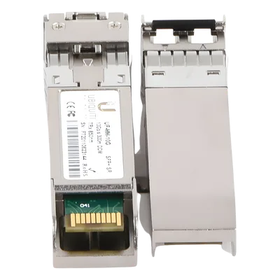 UFiber Módulo SFP+ 10G, transceptor MiniGibic MultiModo 10 Gbps, distancia 300m, conectores LC, paquete de 2 piezas