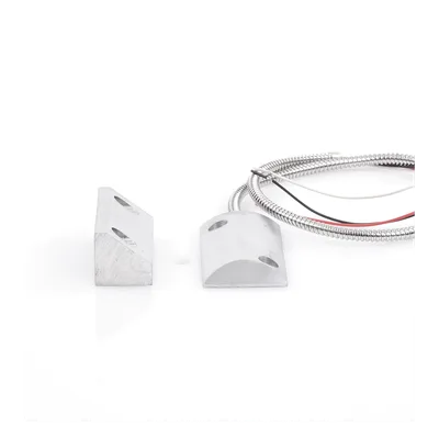 Contacto Magnético de Piso / Salida Dual NC/NA / GAP 65 mm (2.5 in) / Cubierta de Aluminio / Cable Blindado 55 cm / Certificación UL & CE
