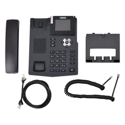Teléfono IP empresarial para 2 lineas SIP con pantalla LCD de 2.8 pulgadas a color, puertos Gigabit y conferencia de 3 vías, PoE