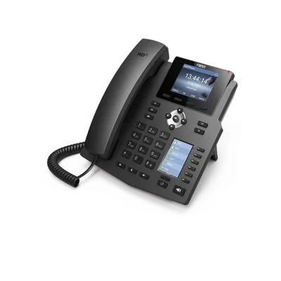 Teléfono IP Empresarial / 4 Líneas SIP / 2 Pantallas LCD / 6 Teclas BLF/DSS / Puertos Gigabit / PoE / Conferencia 3 Vías