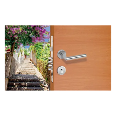 Kit de Manija y Cilindro de Alta Seguridad / Acero Inoxidable / Puerta 35-45 mm (1.38-1.77 in) / ANSI A.156.13 / Grado 2