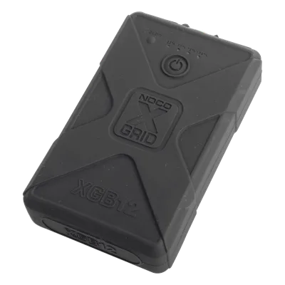 Batería de respaldo Li-Ion 12,000 mAh con cubierta plástica protectora y salida USB para cargar dispositivos inalámbricos