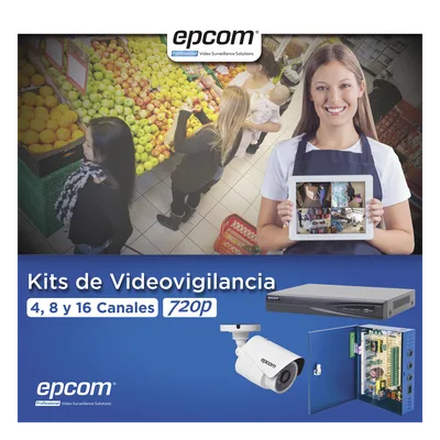 Kit TurboHD / DVR 8 Canales / 8 Cámaras Bala 1080p / Lente 2.8 mm / IR 20 m (65.6 ft) / Fuente Regulada hasta 15 Vcc / Transceptores UTP