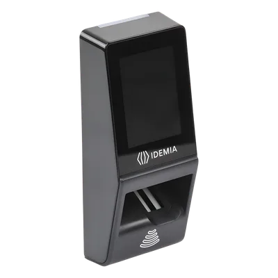 Lector de Huella / Pantalla Táctil 2.8" / Sensor FBI PIV IQS / Mifare / PoE / Wi-Fi Opcional / IP65 / IK08 / 10,000 Usuarios