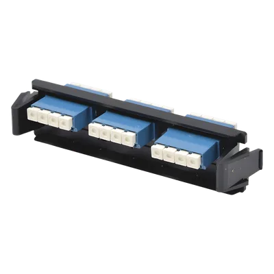 Placa Acopladora de Fibra Óptica / 12 Fibras Monomodo / 6 Conectores LC/UPC Duplex / Diseño Quick-Pack / Alta Densidad / Azul