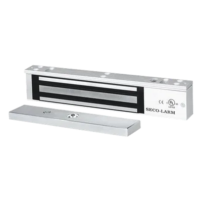 Chapa Magnética Electromagnética / 600 lb (272 kg) / 12/24 VDC Seleccionable / Sensor de Estado de Unión / LED / Uso Interior