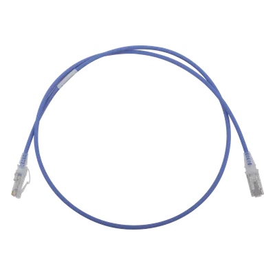 Patch Cord Cat6 UTP / CM/LS0H / 0.91 m (3 ft) / 28AWG Diámetro Reducido / Azul