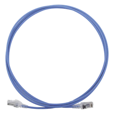 Patch Cord Modular Cat6 UTP / CM/LS0H / 2.13 m (7 Pies) / 28AWG / Diámetro 4.0 mm / Azul