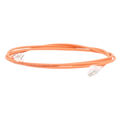 Patch Cord Cat6 UTP / 28AWG Diámetro Reducido / CM/LS0H / 2.13 m (7 pies) / Naranja
