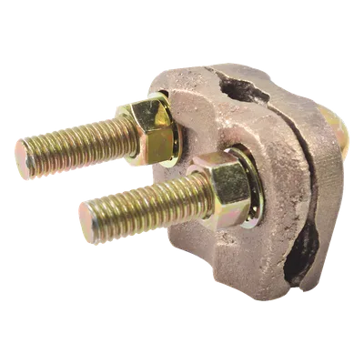 Conector de Puesta a Tierra / Varilla 3/4" (19.05 mm) / Cable 2/0 AWG a 350 Kcmil / Bronce Estañado / Antivandálico