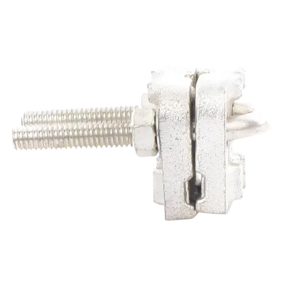 Conector Antivandálico de Varilla a Cable / Bronce Estañado / Varilla 5/8" a 1" / Cable Calibre 4 a 3/0 / Tubería 3/8" a 3/4"