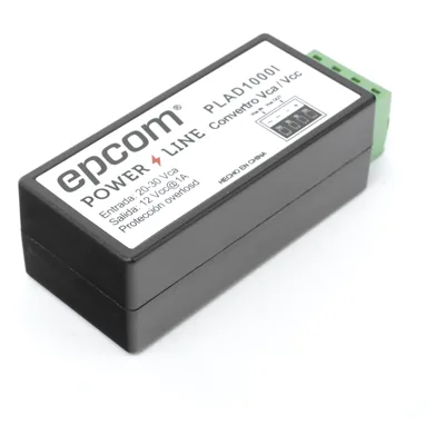 (2 en 1) Convertidor de Energía 24 Vca a 12 Vcc (CA a CD) y Filtro Contra Ruido para Cámaras / Voltaje de Entrada 20~30 Vca / Salida 12Vcc @ 1 A / ENVIO DE ENERGIA A LARGAS DISTANCIAS / Terminales Tip