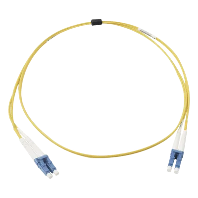 Jumper de Fibra Óptica Monomodo / OS2 / LC/UPC Duplex / OFNR Riser / 5 m (16.40 ft) / Amarillo