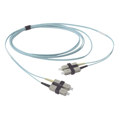 Jumper de Fibra Óptica / Multimodo OM3 50/125 / SC-SC Duplex / OFNR / 2 m (6.56 ft) / Aqua