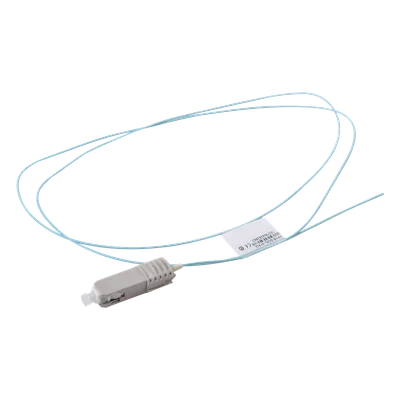 Pigtail de Fibra Óptica / SC Simplex / Multimodo OM3 XGLO 50/125µm / OFNR / Aqua / 1 m (3.28 ft)