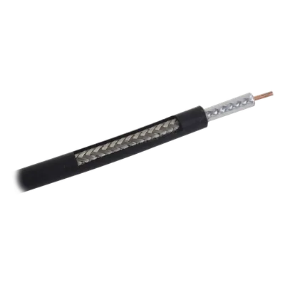 Cable Coaxial / 50 Ohm / Baja Pérdida 7.8 dB a 450 MHz / Frecuencia 6 GHz / Blindaje >90 dB / 305 m (1000 ft)