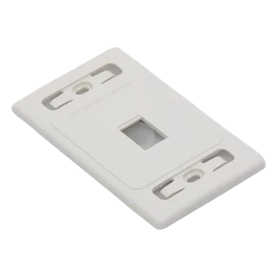 Placa de Pared Modular / 1 Salida / Compatibilidad Z-MAX y TERA Blindados / Instalación Frontal o Trasera / Color Blanco