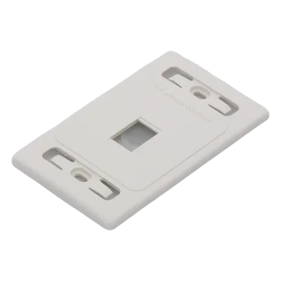 Placa de Pared Modular / 1 Salida / Compatibilidad Z-MAX y TERA Blindados / Instalación Frontal o Trasera / Color Blanco