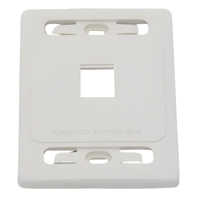 Placa de Pared Modular / 1 Salida / Compatibilidad Z-MAX y TERA Blindados / Instalación Frontal o Trasera / Color Blanco