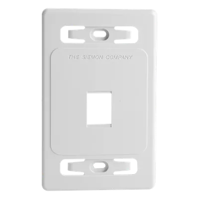 Placa de Pared Modular / 1 Salida / Compatibilidad Z-MAX y TERA Blindados / Instalación Frontal o Trasera / Color Blanco