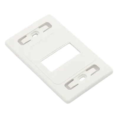 Placa de Pared Modular MAX, de 4 Salidas, Color Blanco, Versión Bulk (Sin Empaque Individual)