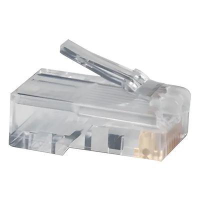 Plug RJ45 Cat5e / UTP 22-26 AWG / Chapado Oro 50μ / Diámetro Máx 5.08 mm (0.017 ft)