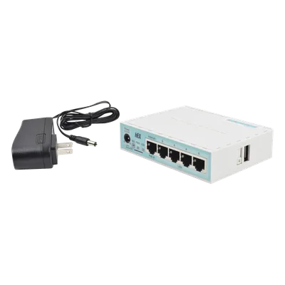 (hEX) RouterBoard, 5 Puertos Gigabit Ethernet, 1 Puerto USB y versión 3